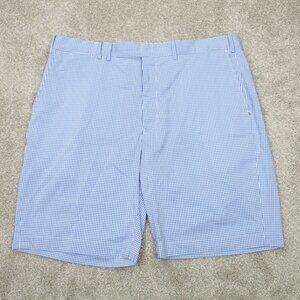 RLX Ralph Lauren Light Blue Micro Gingham Athletic Shorts